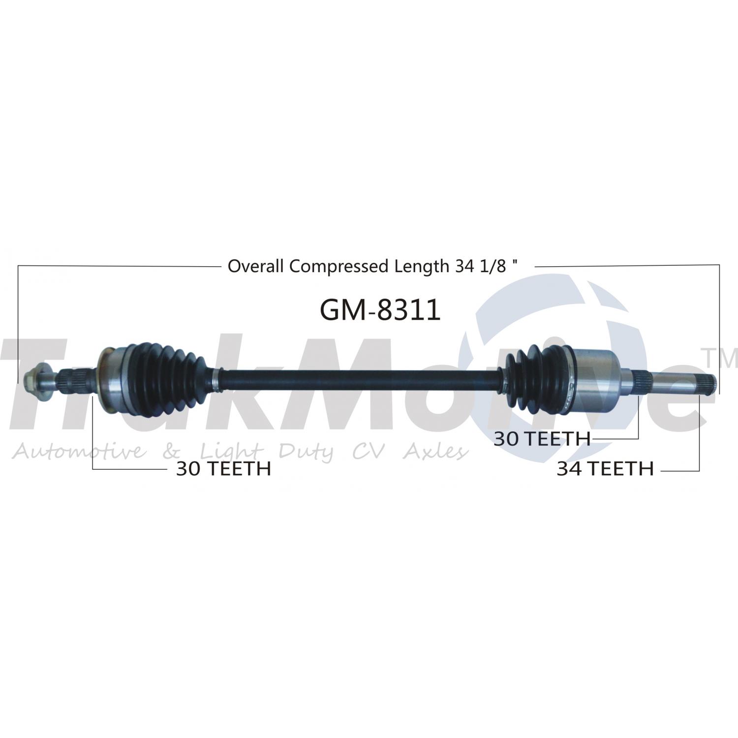 TrakMotive GM8311 - CV Axle Shaft TrakMotive GM8311 CV Axle Shaft product image 1 of 3