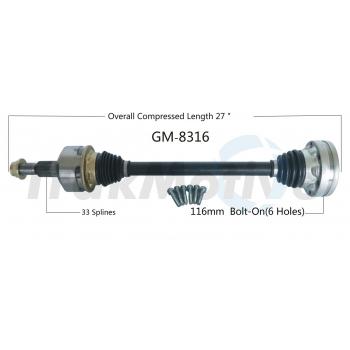 2014 Cadillac CTS CV Axle Shaft Rear Left TrakMotive GM8316 image 1 of 3
