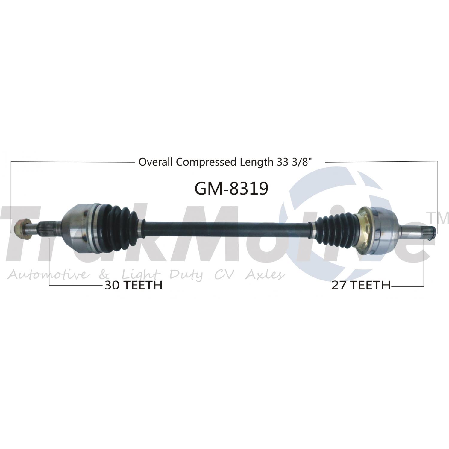 TrakMotive GM8319 CV Axle Shaft product image 1 of 3