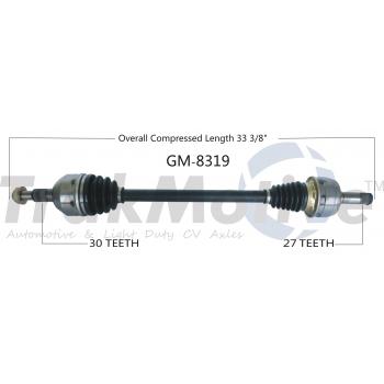 2007 Cadillac CTS CV Axle Shaft Rear Right TrakMotive GM8319 image 1 of 3