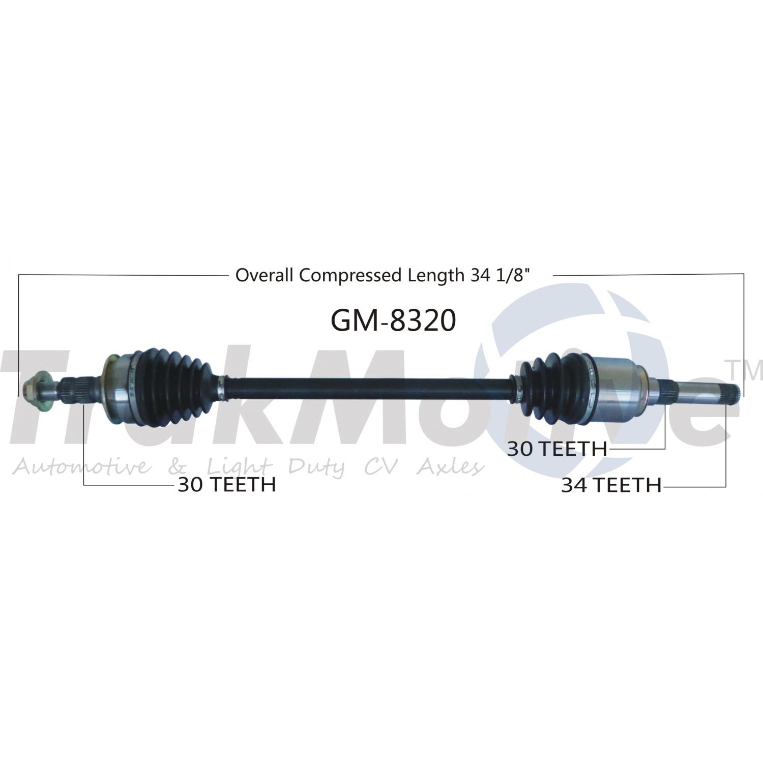 TrakMotive GM8320 - CV Axle Shaft TrakMotive GM8320 CV Axle Shaft product image 1 of 3