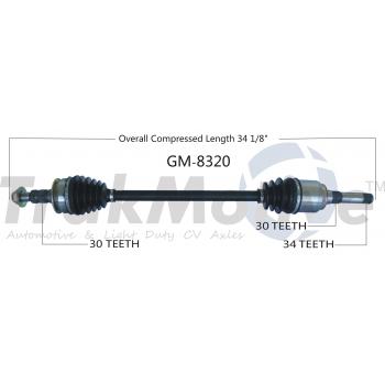 2013 Cadillac SRX CV Axle Shaft Rear Left TrakMotive GM8320 image 1 of 3