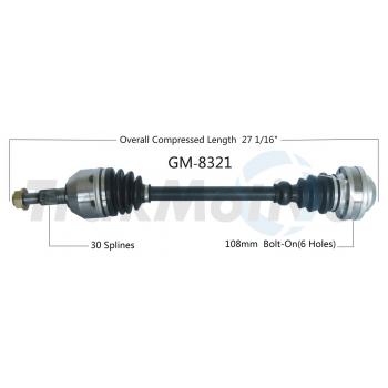 2014 Cadillac CTS CV Axle Shaft Rear Left TrakMotive GM8321 image 1 of 3