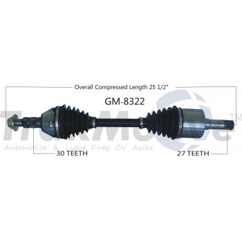 2011 Cadillac SRX CV Axle Shaft Front Left TrakMotive GM8322 image 1 of 3