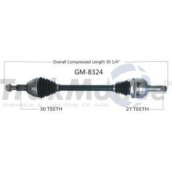 2007 Cadillac CTS CV Axle Shaft Rear Left TrakMotive GM8324 image 1 of 3