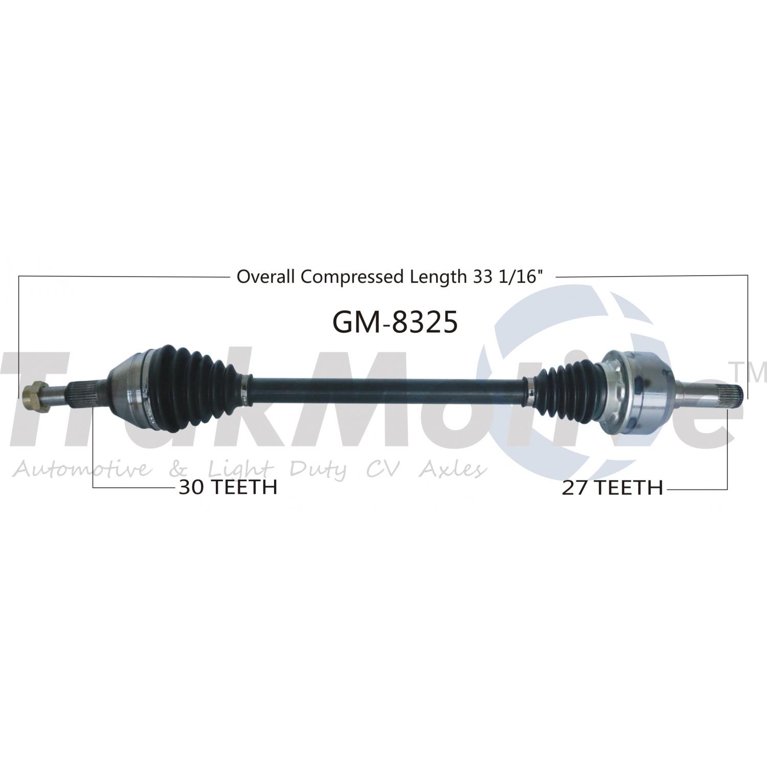 TrakMotive GM8325 - CV Axle Shaft TrakMotive GM8325 CV Axle Shaft product image 1 of 3