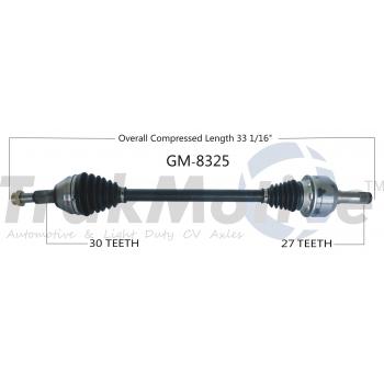 2007 Cadillac CTS CV Axle Shaft Rear Right TrakMotive GM8325 image 1 of 3