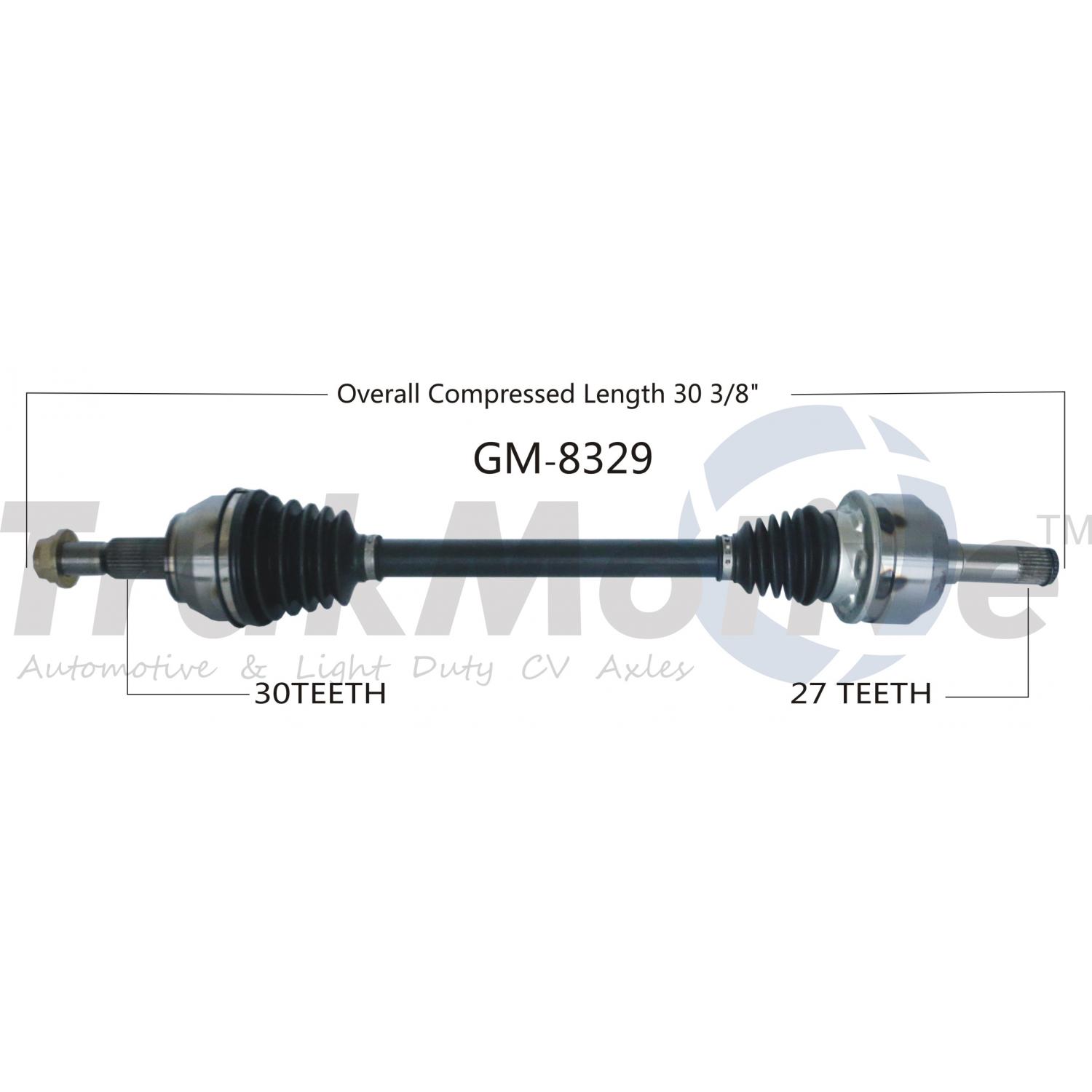 TrakMotive GM8329 CV Axle Shaft product image 1 of 3