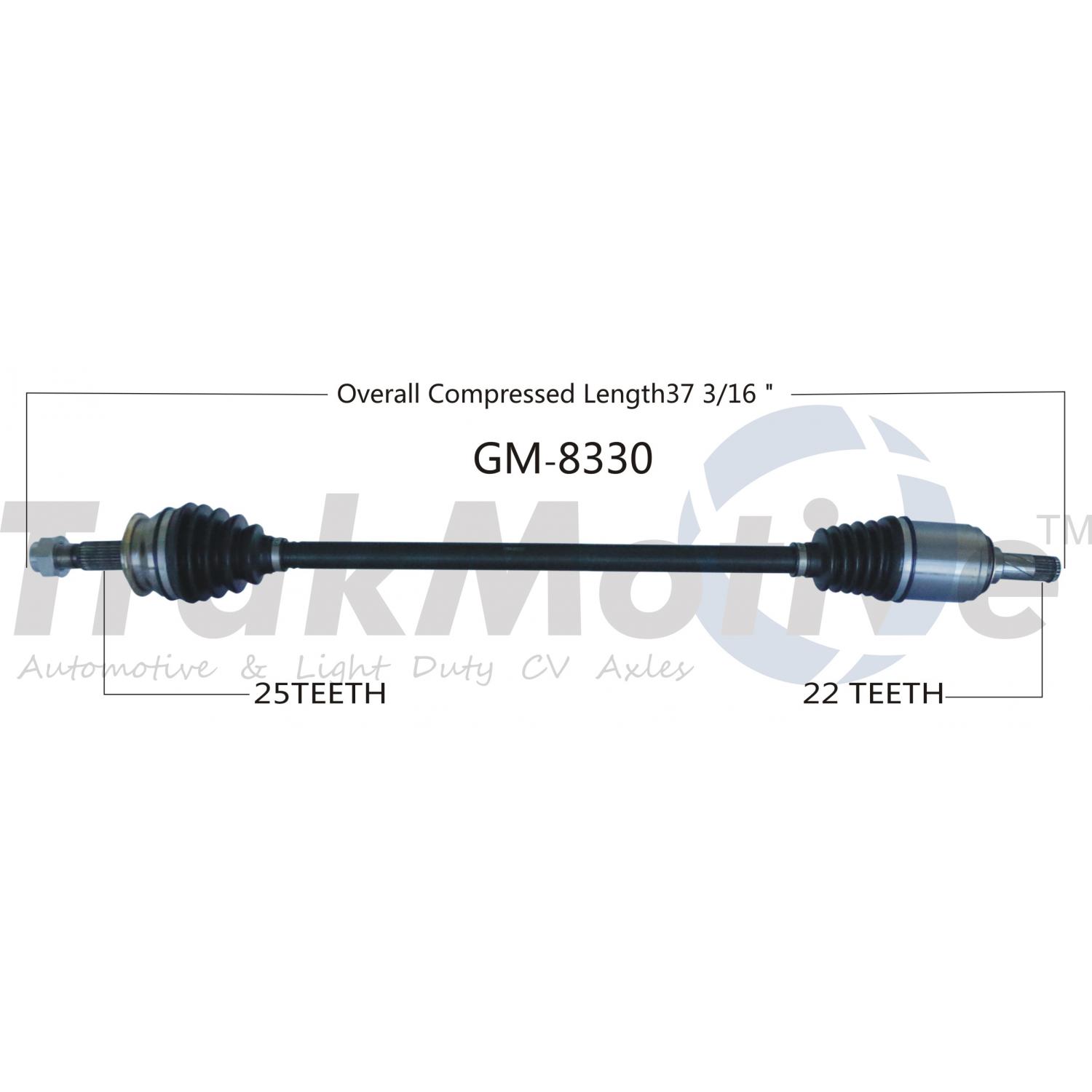 TrakMotive GM8330 - CV Axle Shaft TrakMotive GM8330 CV Axle Shaft product image 1 of 3
