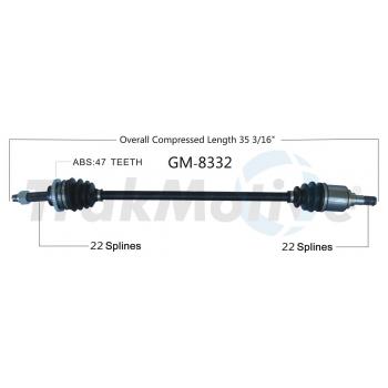 2015 Chevrolet Spark CV Axle Shaft