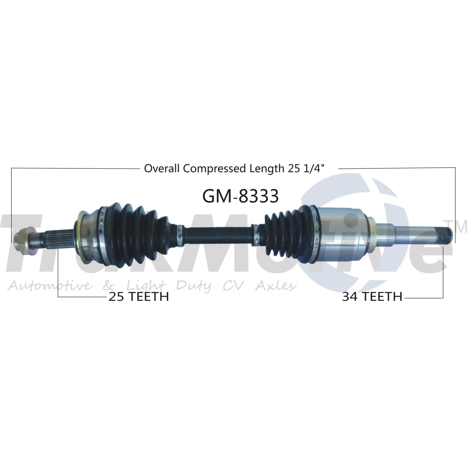 TrakMotive GM8333 - CV Axle Shaft TrakMotive GM8333 CV Axle Shaft product image 1 of 3