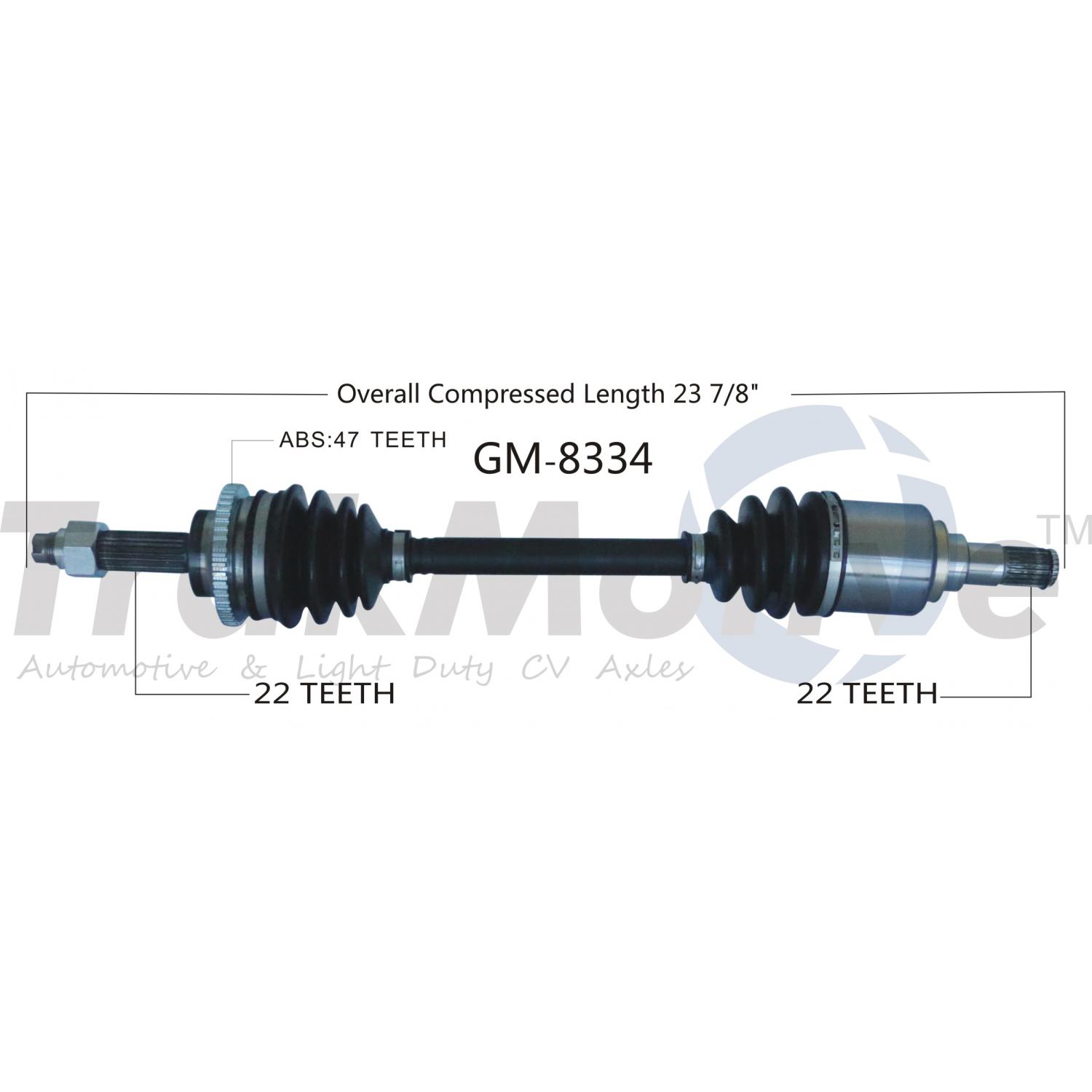 TrakMotive GM8334 - CV Axle Shaft TrakMotive GM8334 CV Axle Shaft product image 1 of 3