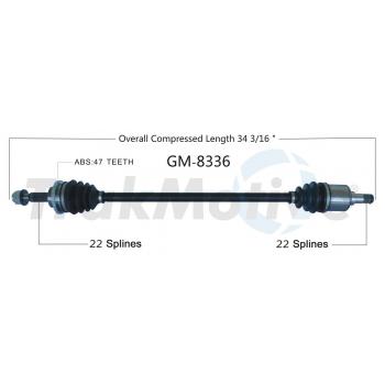 2015 Chevrolet Spark CV Axle Shaft Front Right TrakMotive GM8336 image 1 of 3