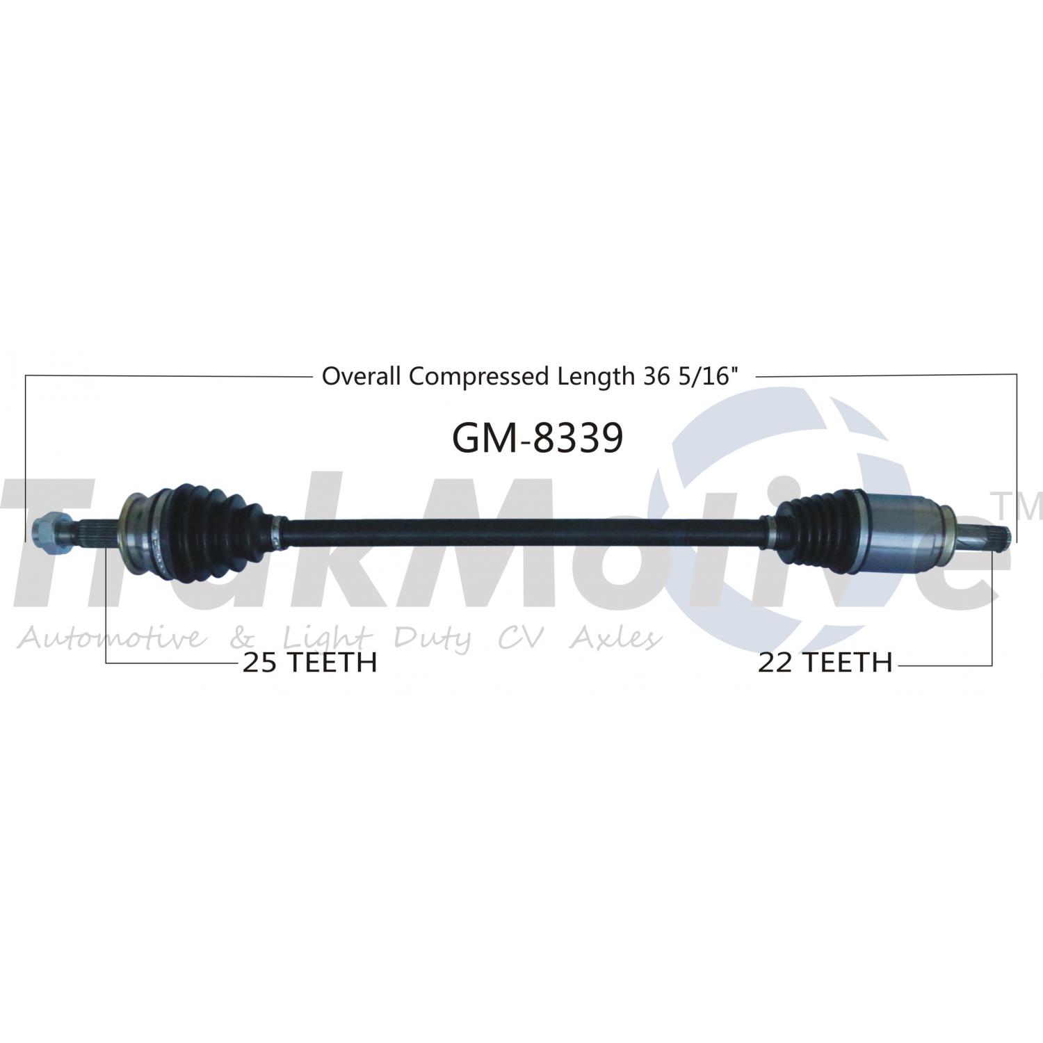 TrakMotive GM8339 - CV Axle Shaft TrakMotive GM8339 CV Axle Shaft product image 1 of 3