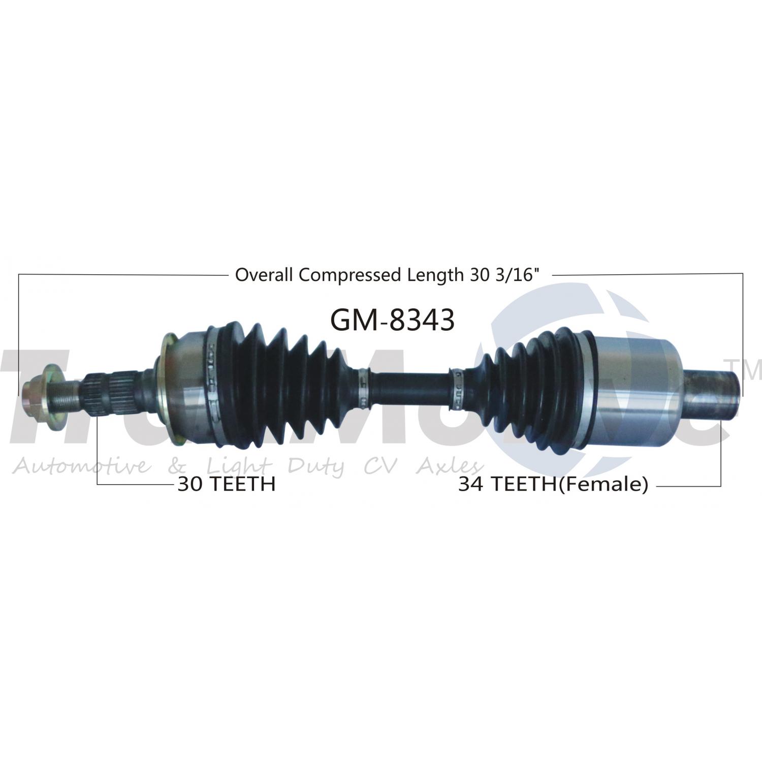TrakMotive GM8343 - CV Axle Shaft TrakMotive GM8343 CV Axle Shaft product image 1 of 3