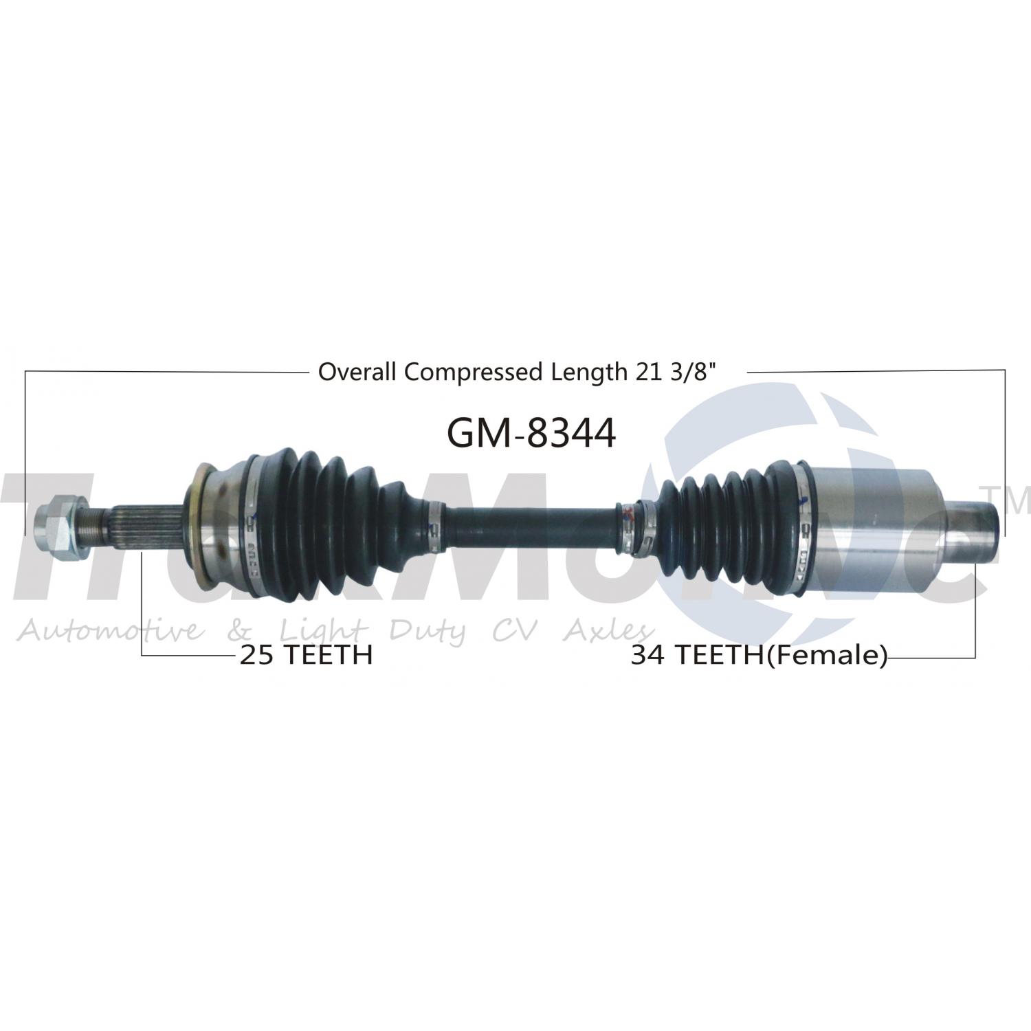 TrakMotive GM8344 CV Axle Shaft product image 1 of 3