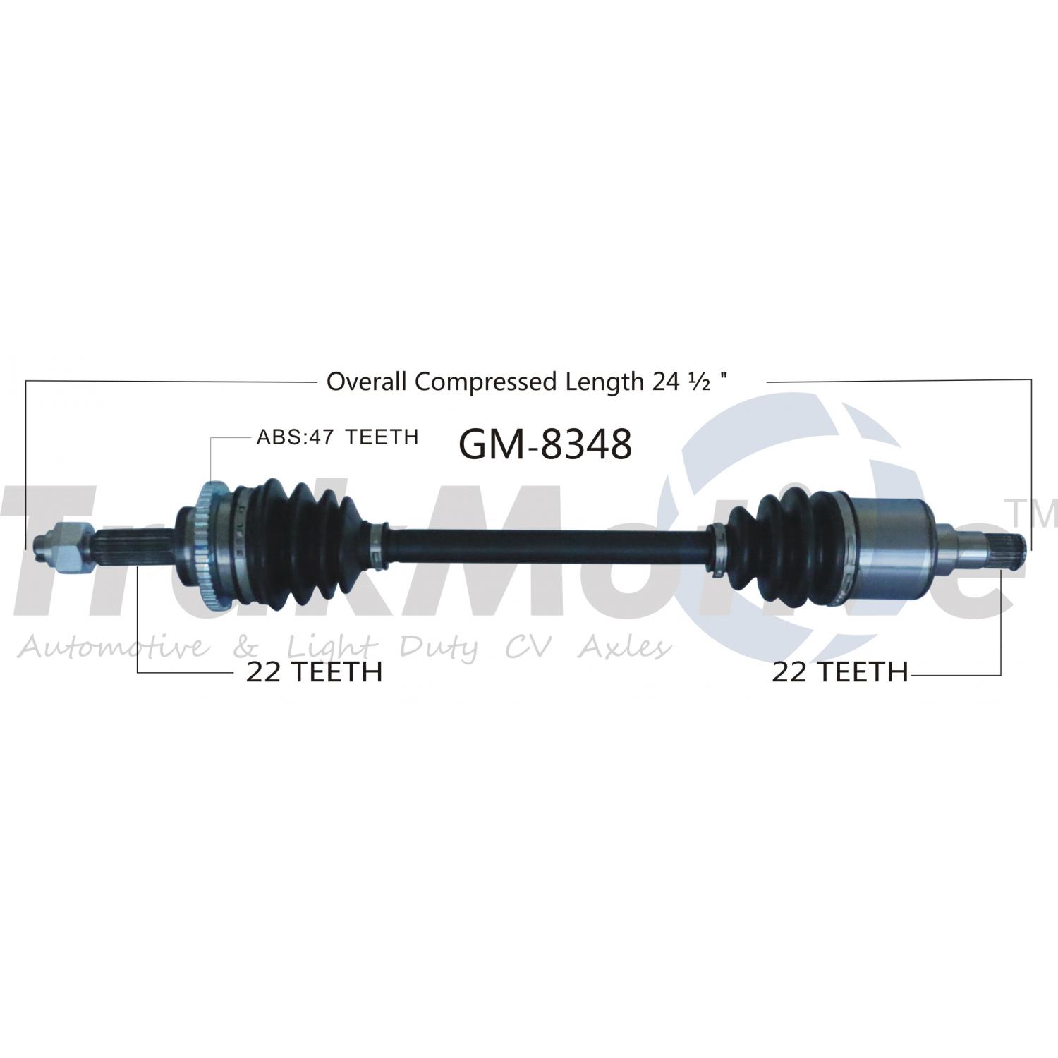 TrakMotive GM8348 - CV Axle Shaft TrakMotive GM8348 CV Axle Shaft product image 1 of 3