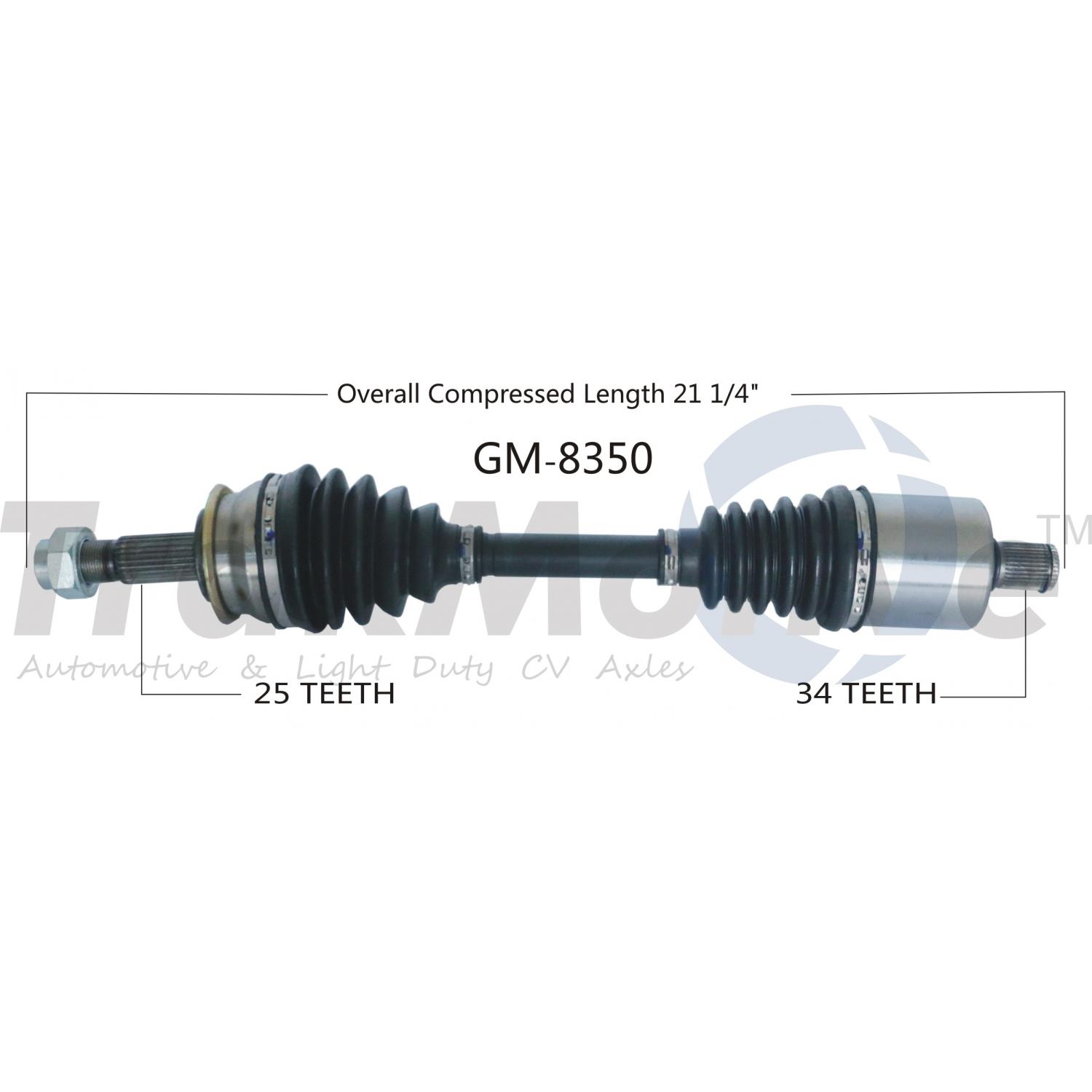 TrakMotive GM8350 - CV Axle Shaft TrakMotive GM8350 CV Axle Shaft product image 1 of 3