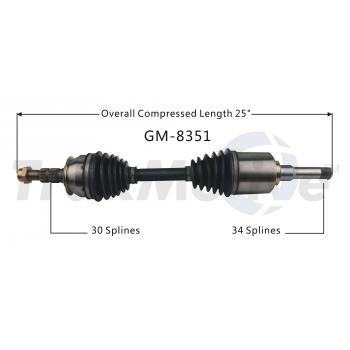 2017 Buick Verano CV Axle Shaft Front Left TrakMotive GM8351 image 1 of 3