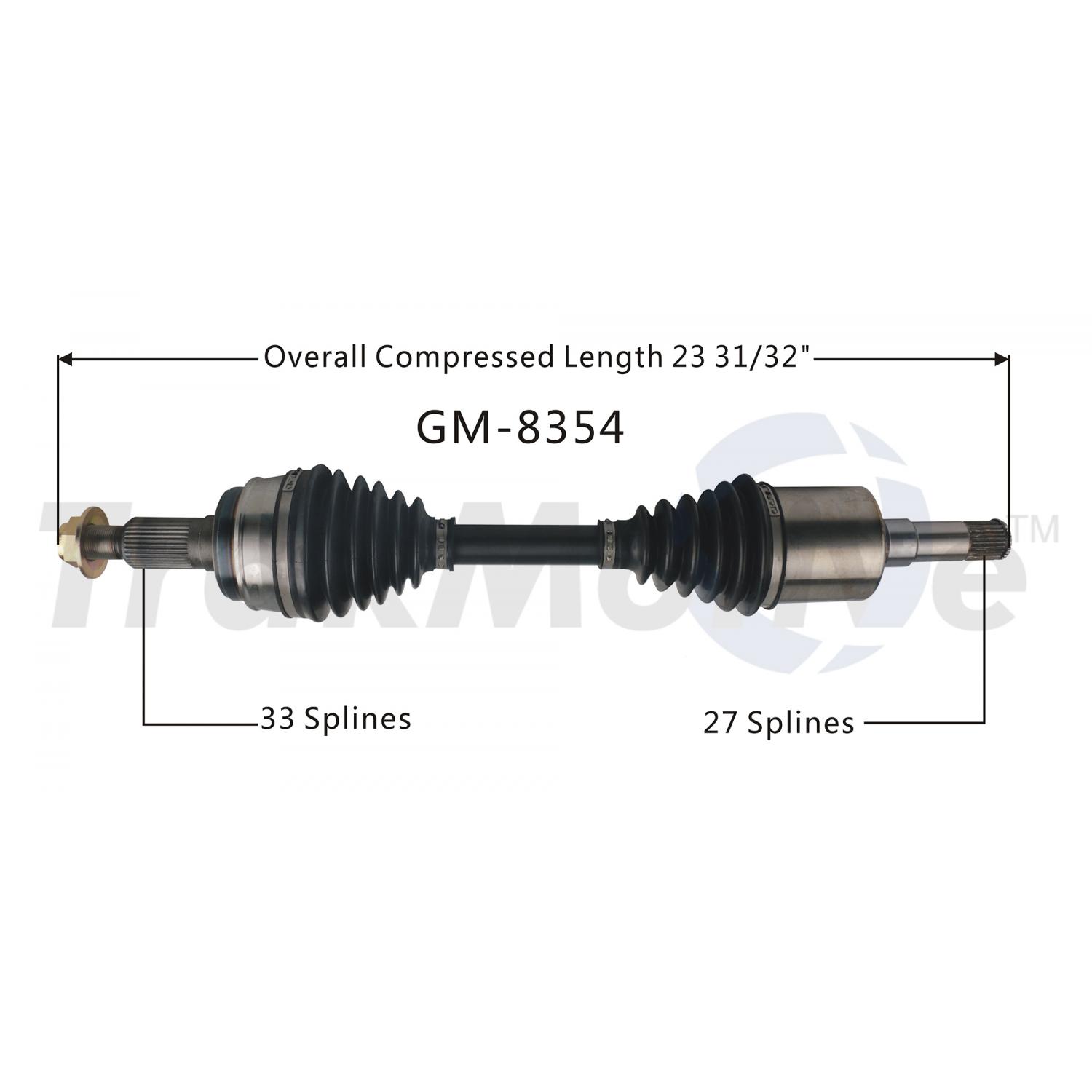 TrakMotive GM8354 - CV Axle Shaft TrakMotive GM8354 CV Axle Shaft product image 1 of 3