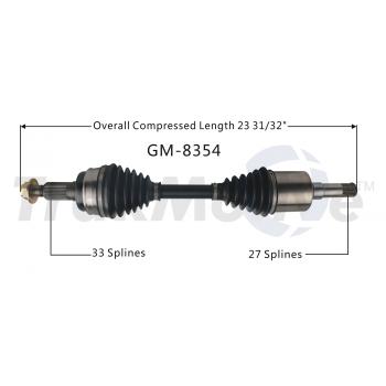 2017 Cadillac XTS CV Axle Shaft Front Left TrakMotive GM8354 image 1 of 3