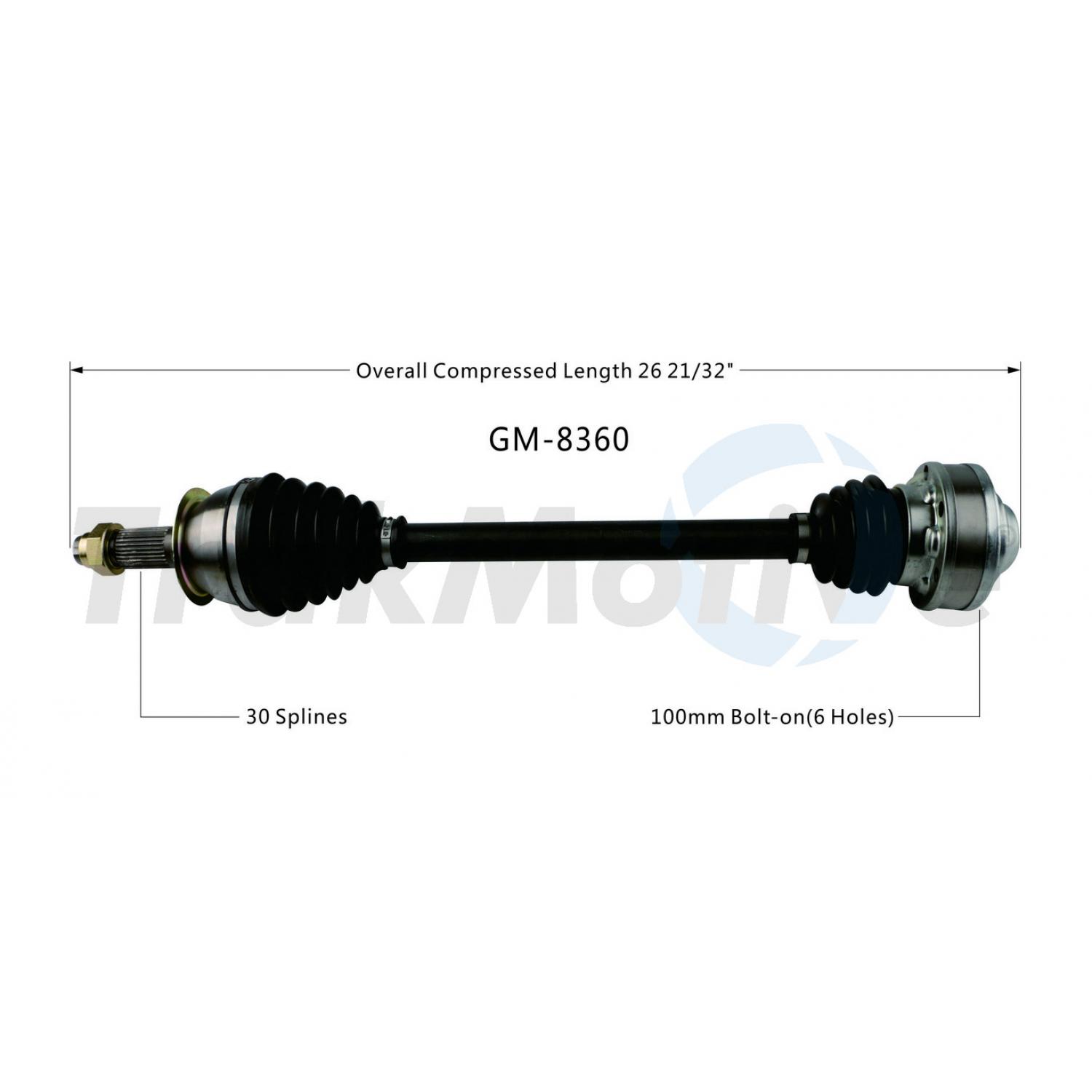 TrakMotive GM8360 CV Axle Shaft product image 1 of 4
