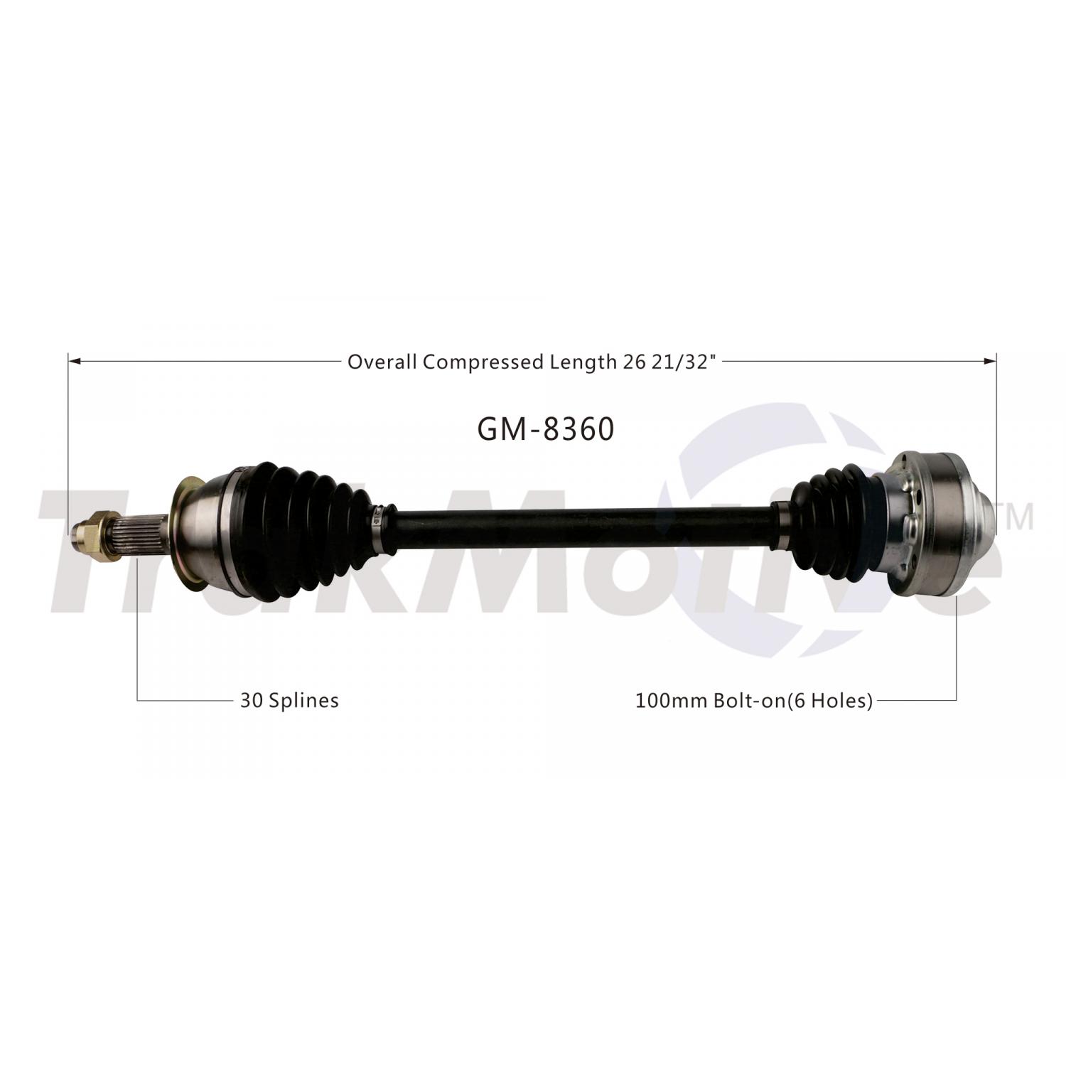 TrakMotive GM8360 CV Axle Shaft product image 2 of 4