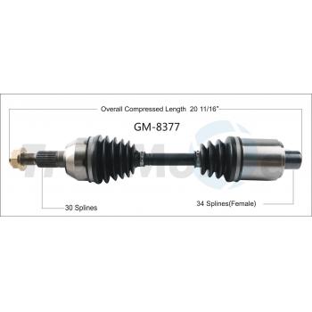 2010 Pontiac G6 CV Axle Shaft Front Right TrakMotive GM8377 image 1 of 3
