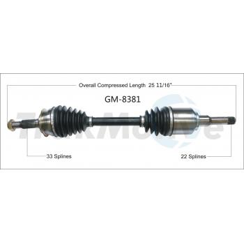 2019 Chevrolet Cruze CV Axle Shaft Front Left TrakMotive GM8381 image 1 of 3