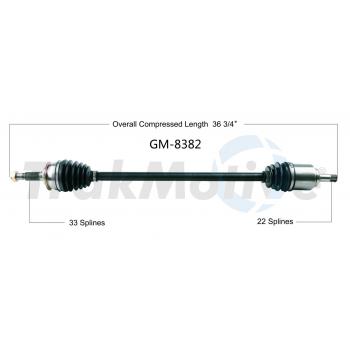 2019 Chevrolet Cruze CV Axle Shaft Front Right TrakMotive GM8382 image 1 of 3
