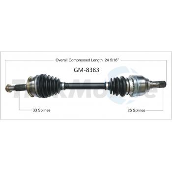 2019 Chevrolet Cruze CV Axle Shaft Front Left TrakMotive GM8383 image 1 of 3