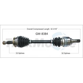 2015 Chevrolet Camaro CV Axle Shaft Rear Right TrakMotive GM8384 image 1 of 3