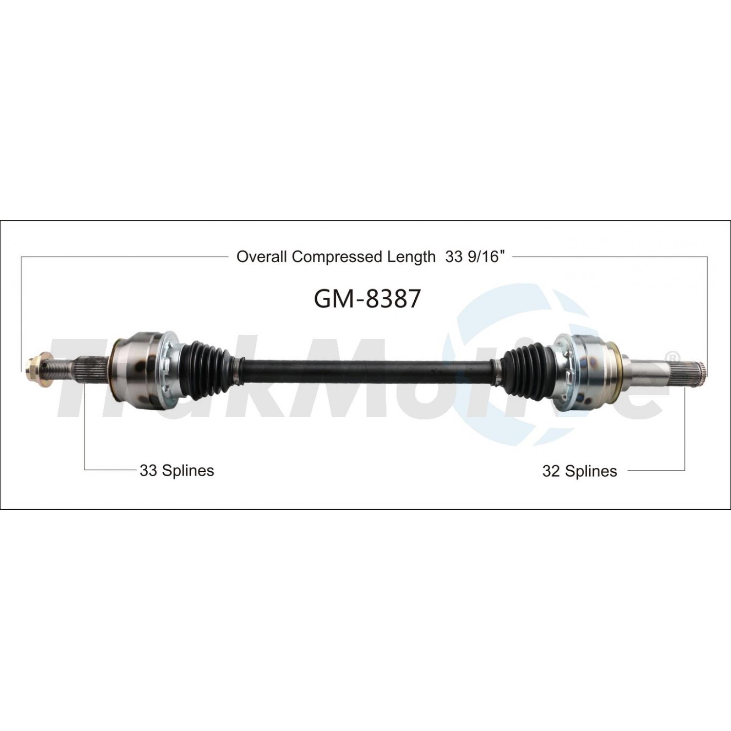 TrakMotive GM8387 - CV Axle Shaft TrakMotive GM8387 CV Axle Shaft product image 1 of 3