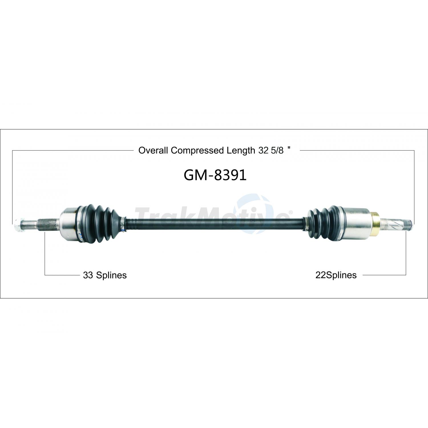 TrakMotive GM8391 - CV Axle Shaft TrakMotive GM8391 CV Axle Shaft product image 1 of 3