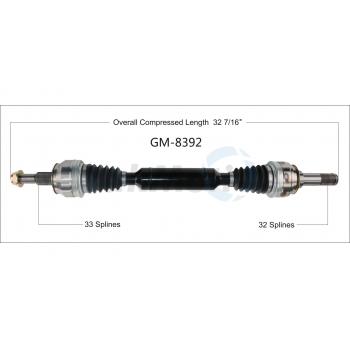 2015 Chevrolet Camaro CV Axle Shaft Rear Right TrakMotive GM8392 image 1 of 3