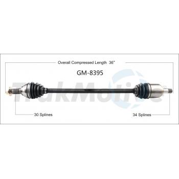 2016 Chevrolet Malibu CV Axle Shaft Front Right TrakMotive GM8395 image 1 of 3