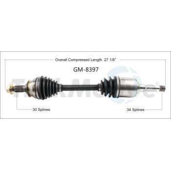 2019 Chevrolet Malibu CV Axle Shaft Front Left TrakMotive GM8397 image 1 of 3