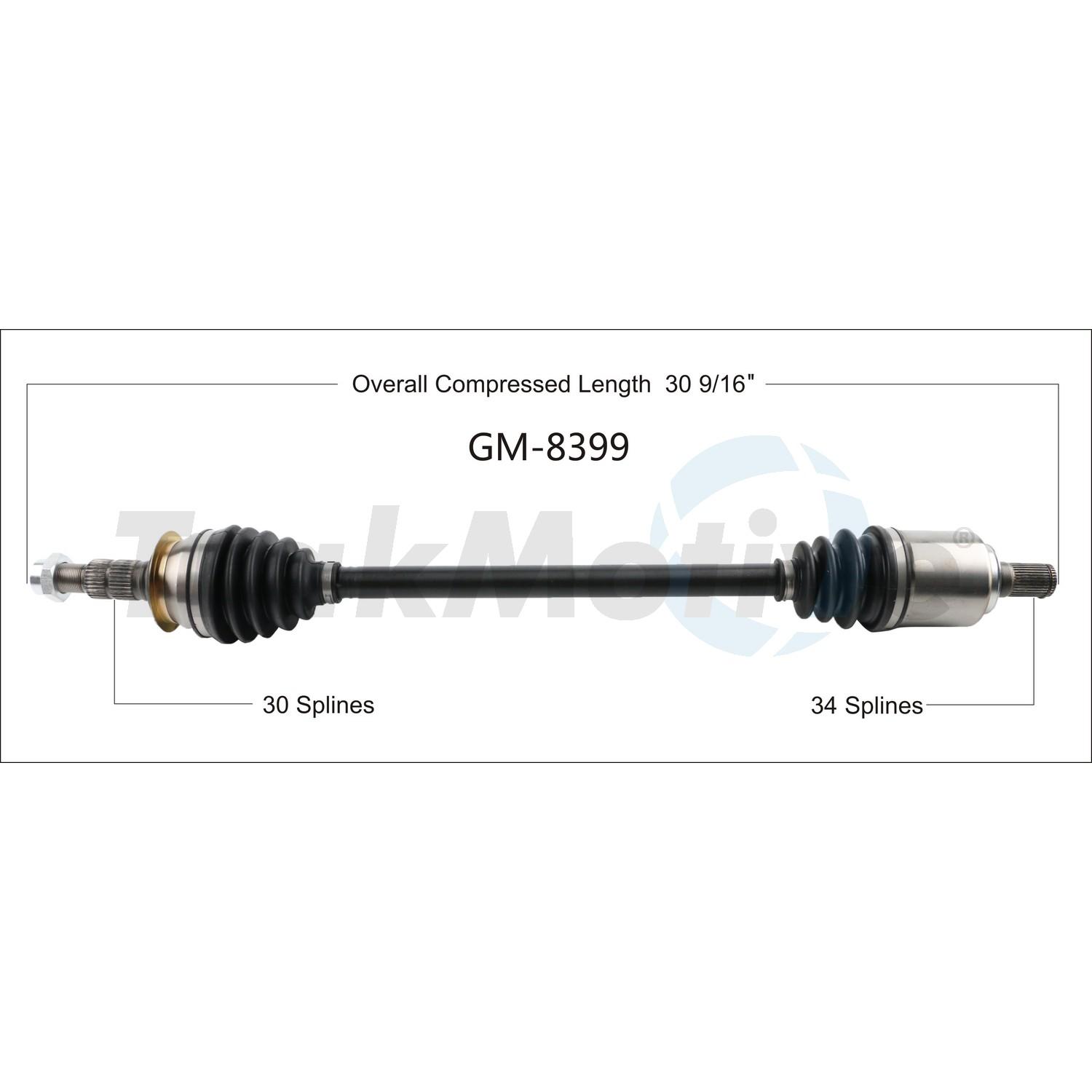 TrakMotive GM8399 - CV Axle Shaft TrakMotive GM8399 CV Axle Shaft product image 1 of 3