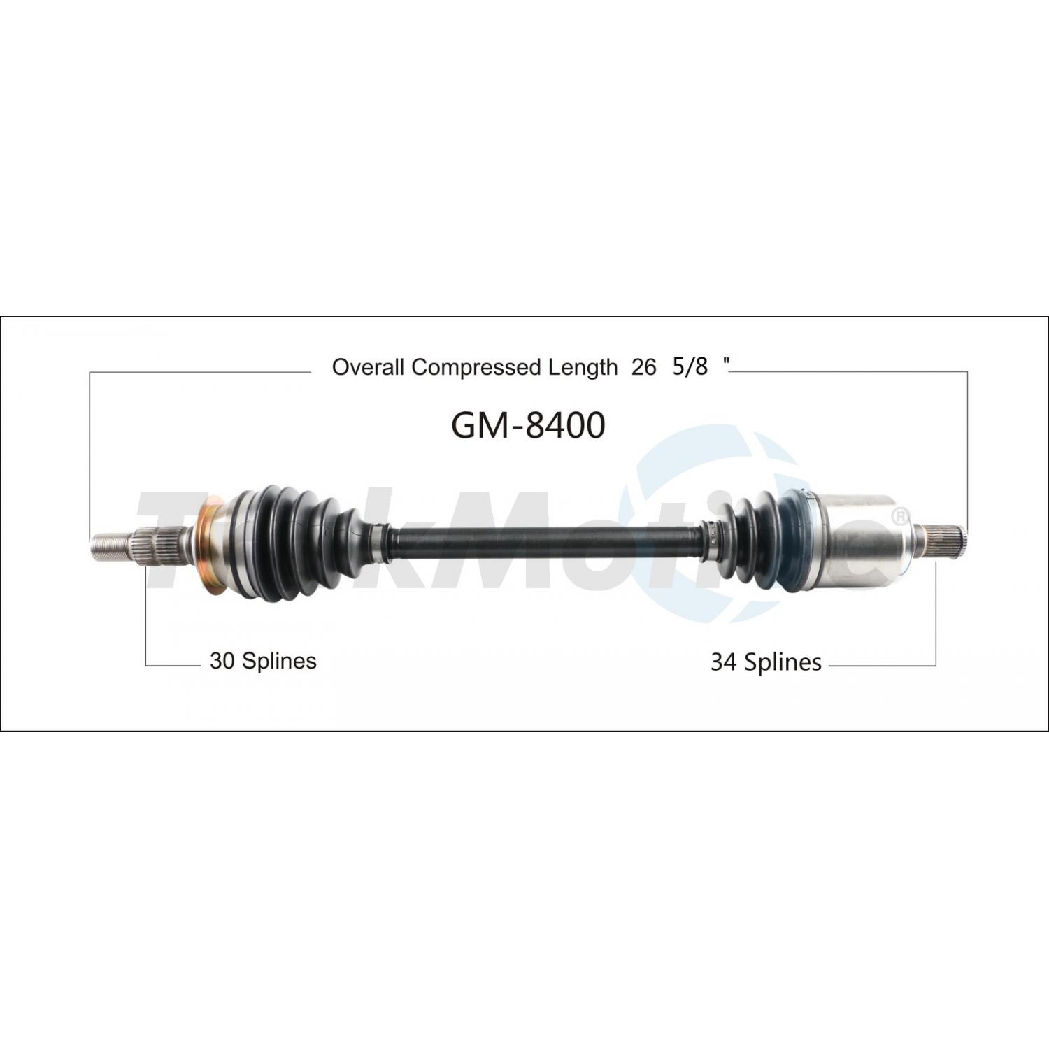 TrakMotive GM8400 - CV Axle Shaft TrakMotive GM8400 CV Axle Shaft product image 1 of 3