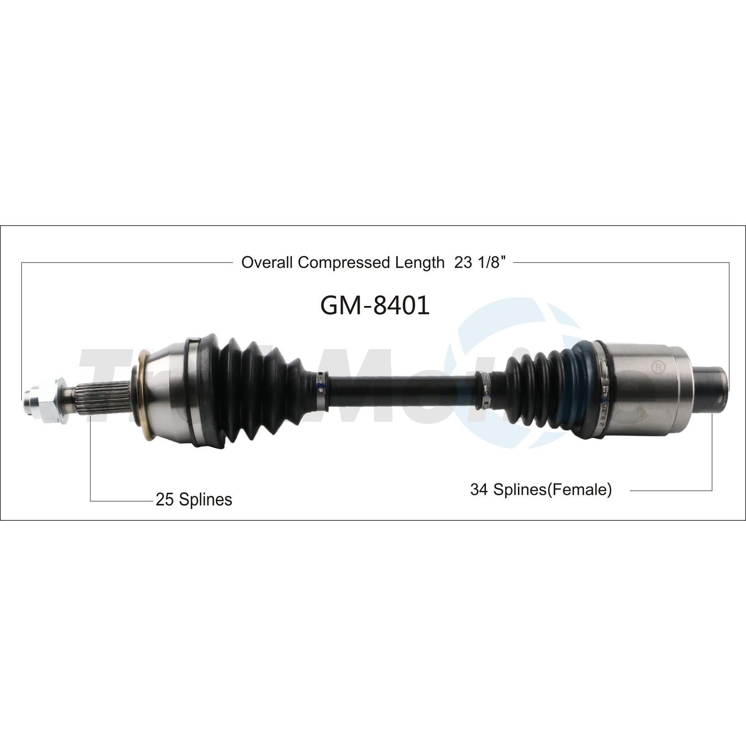 TrakMotive GM8401 - CV Axle Shaft TrakMotive GM8401 CV Axle Shaft product image 1 of 3
