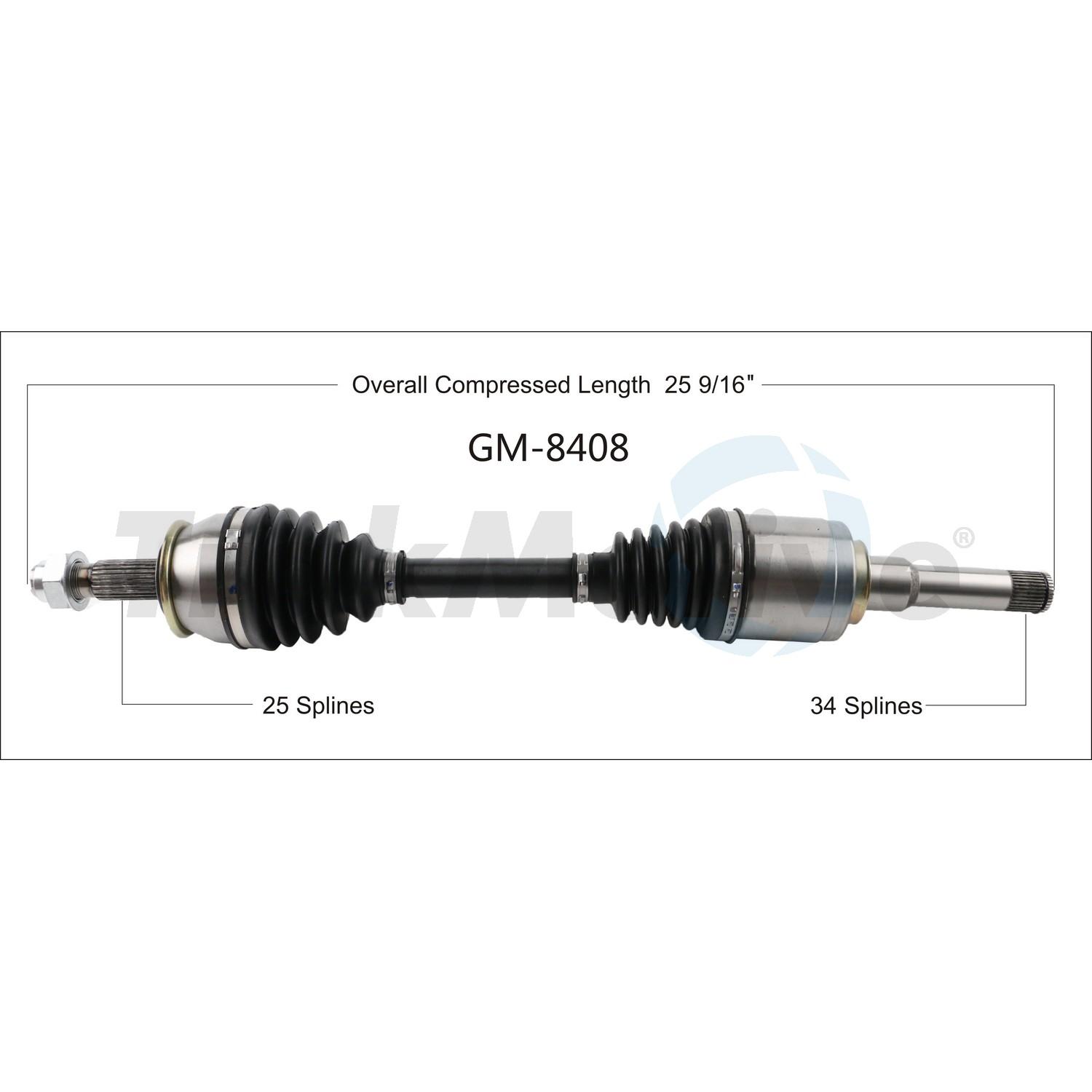 TrakMotive GM8408 - CV Axle Shaft TrakMotive GM8408 CV Axle Shaft product image 1 of 3