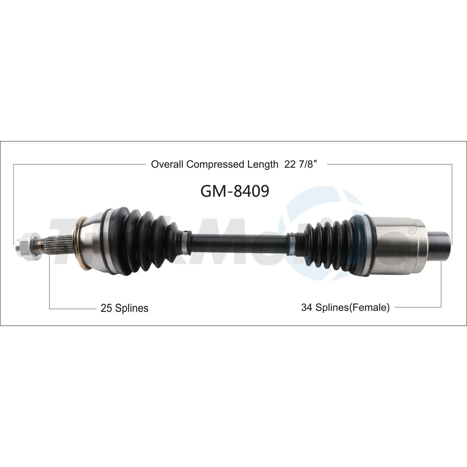 TrakMotive GM8409 - CV Axle Shaft TrakMotive GM8409 CV Axle Shaft product image 1 of 3