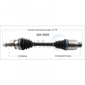 2020 Chevrolet Trax CV Axle Shaft Front Right TrakMotive GM8409 image 1 of 3