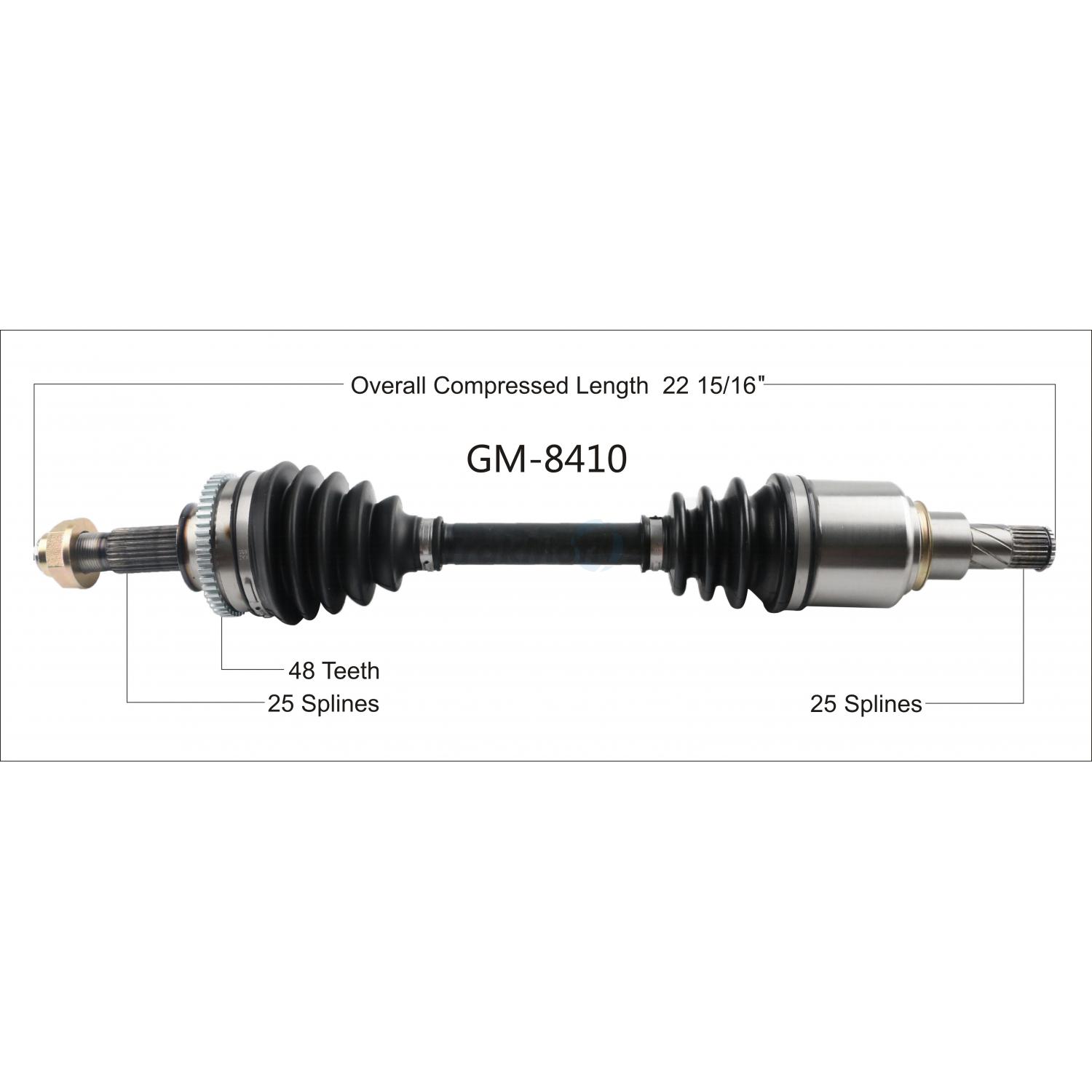 TrakMotive GM8410 - CV Axle Shaft TrakMotive GM8410 CV Axle Shaft product image 1 of 3