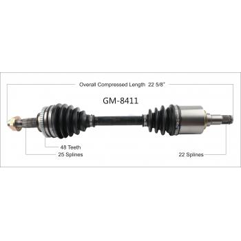 2021 Chevrolet Spark CV Axle Shaft Front Left TrakMotive GM8411 image 1 of 3