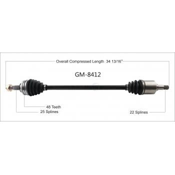 2021 Chevrolet Spark CV Axle Shaft Front Right TrakMotive GM8412 image 1 of 3