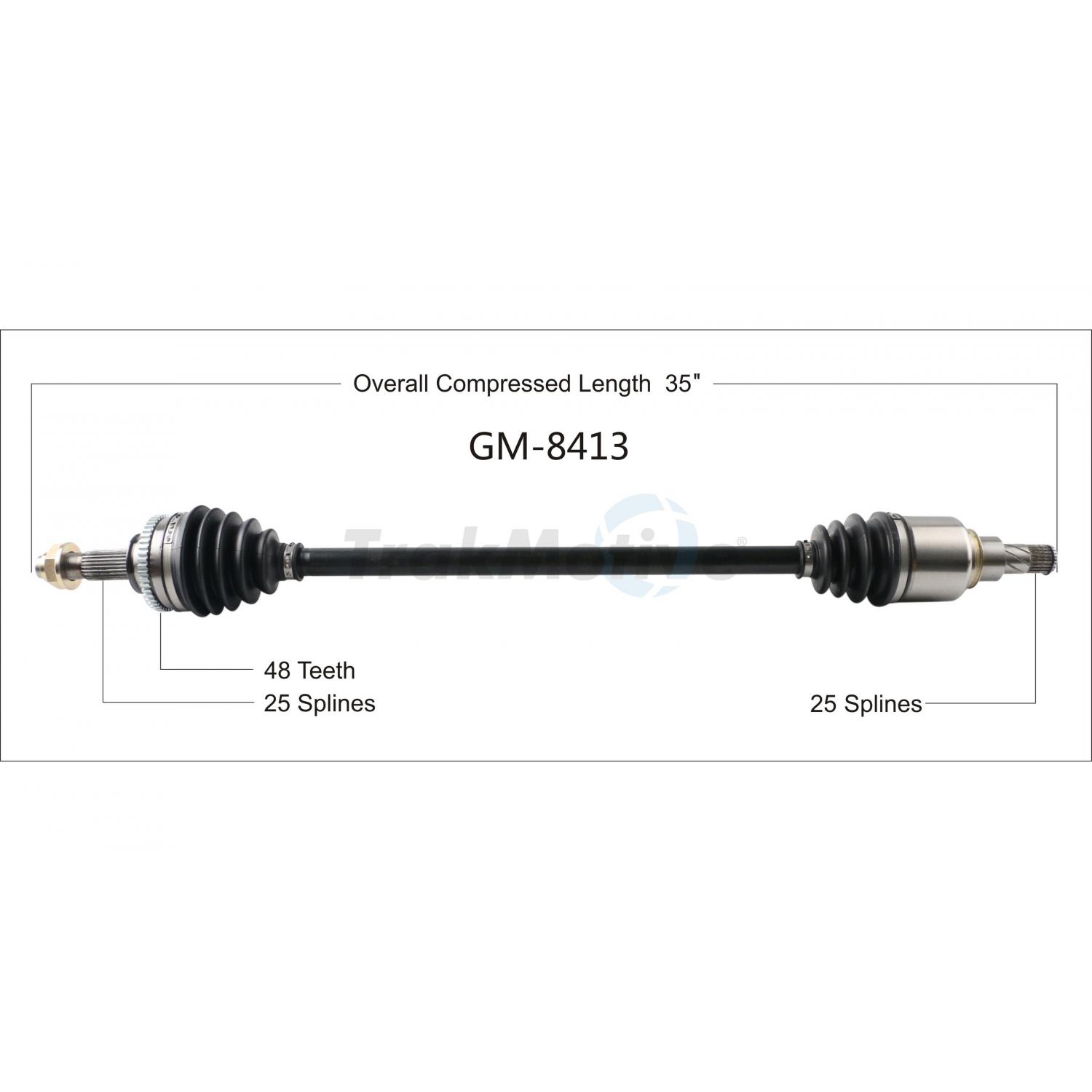 TrakMotive GM8413 - CV Axle Shaft TrakMotive GM8413 CV Axle Shaft product image 1 of 3