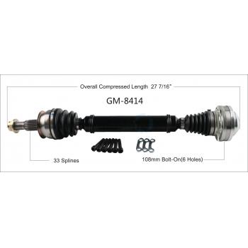 2016 Chevrolet Camaro CV Axle Shaft Rear Left TrakMotive GM8414 image 1 of 3