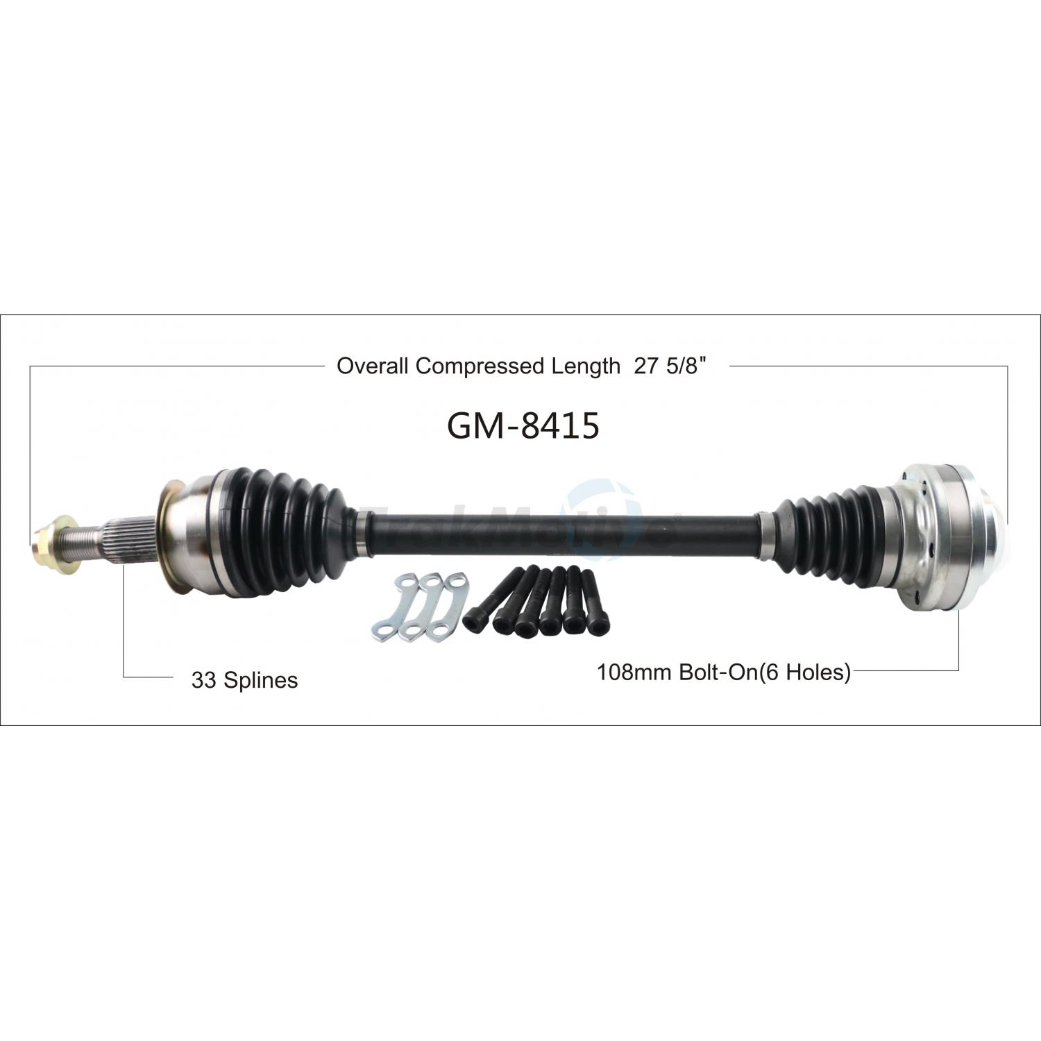 TrakMotive GM8415 CV Axle Shaft product image 1 of 3
