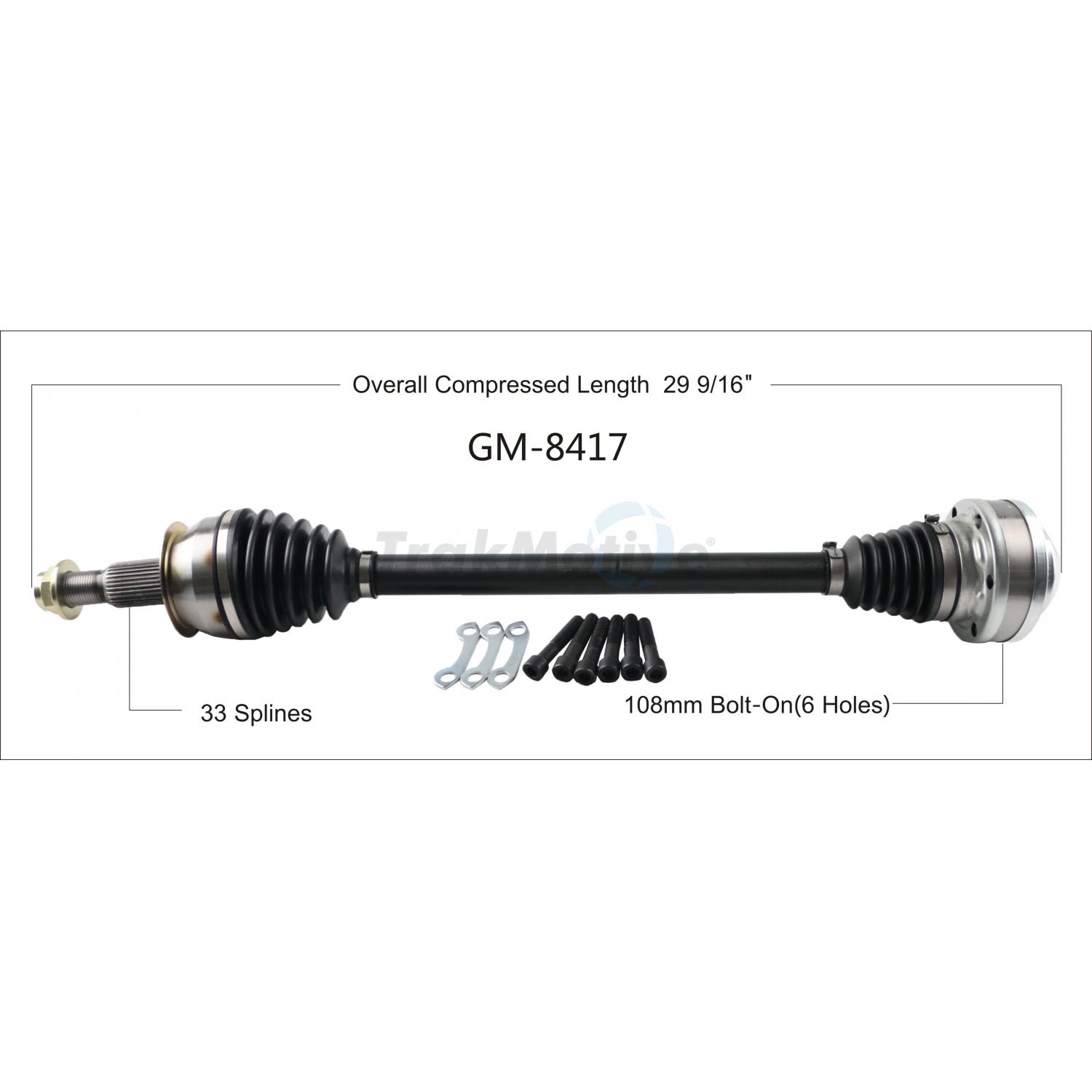 TrakMotive GM8417 - CV Axle Shaft TrakMotive GM8417 CV Axle Shaft product image 1 of 3